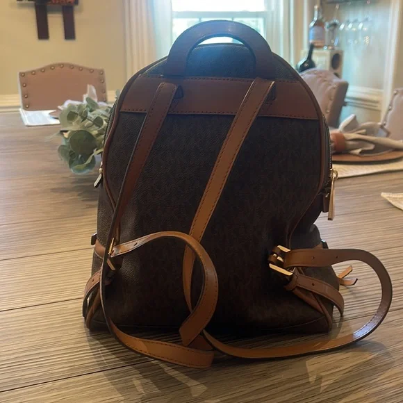 Michael Kors Rhea Zip Medium MK Logo Backpack display picture 3